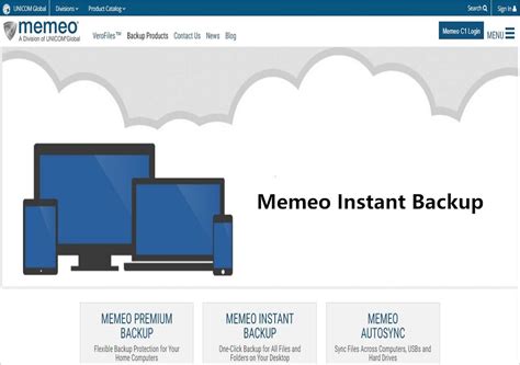 memeo instant backup screenshot